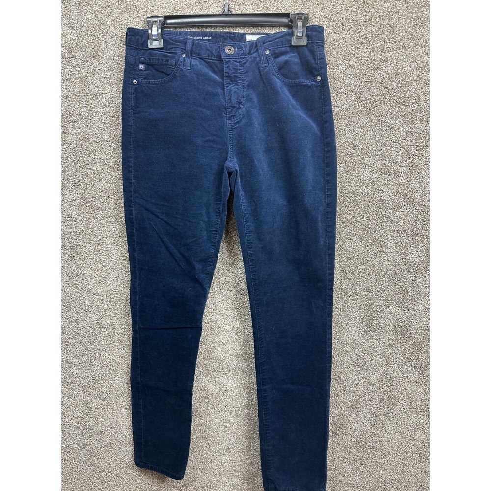 AG Adriano Goldschmied Anthropologie The Stevie Ankle Slim Straight Velvet Sz 27 - Picture 11 of 11